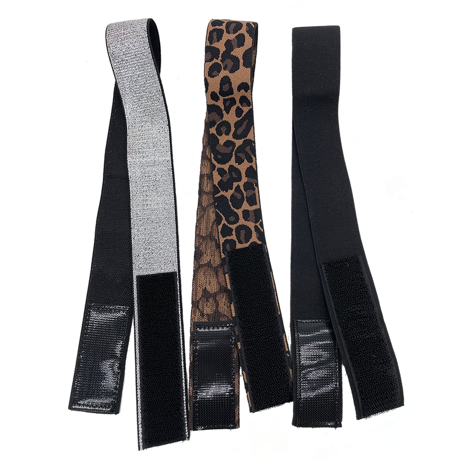 Atimiaza wig bands black pack; universal size with adjustable Velcro ends.