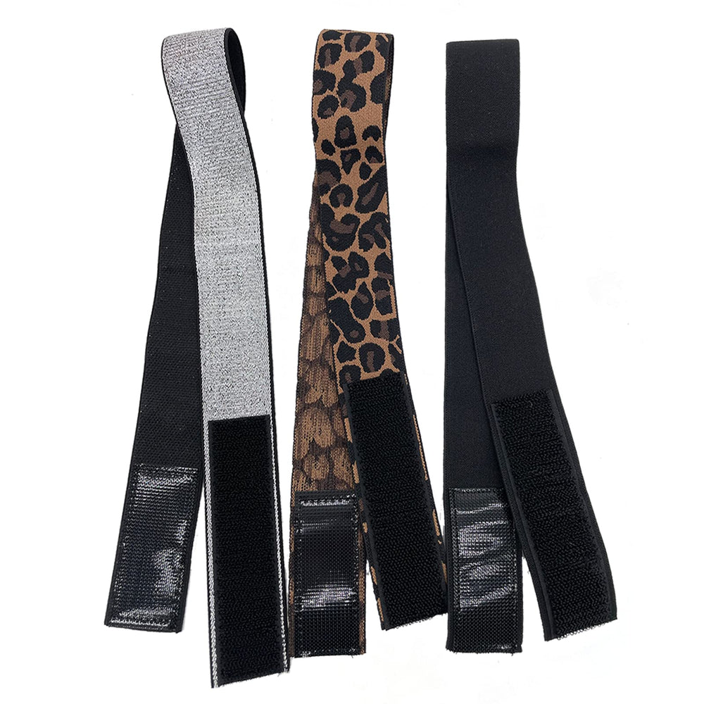 Atimiaza wig bands black pack; universal size with adjustable Velcro ends.