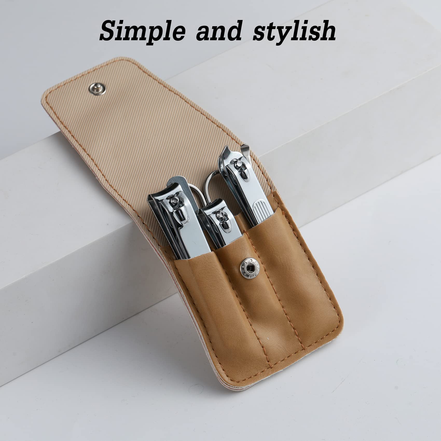 ATIMIER PU leather manicure case showcasing travel-ready storage