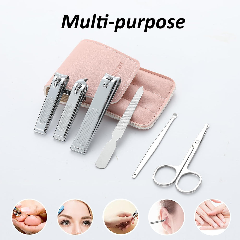 Atimier stainless steel nail clippers with sharp blades for precise trimming.