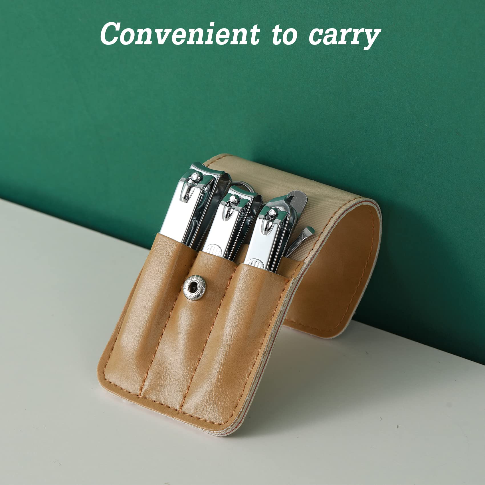 ATIMIER travel-friendly compact clipper set fits in bag or pocket