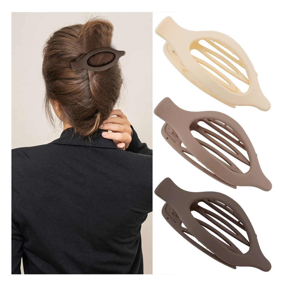 Atoden flat hair clip matte large secures thick or thin hair with a comfortable grip.