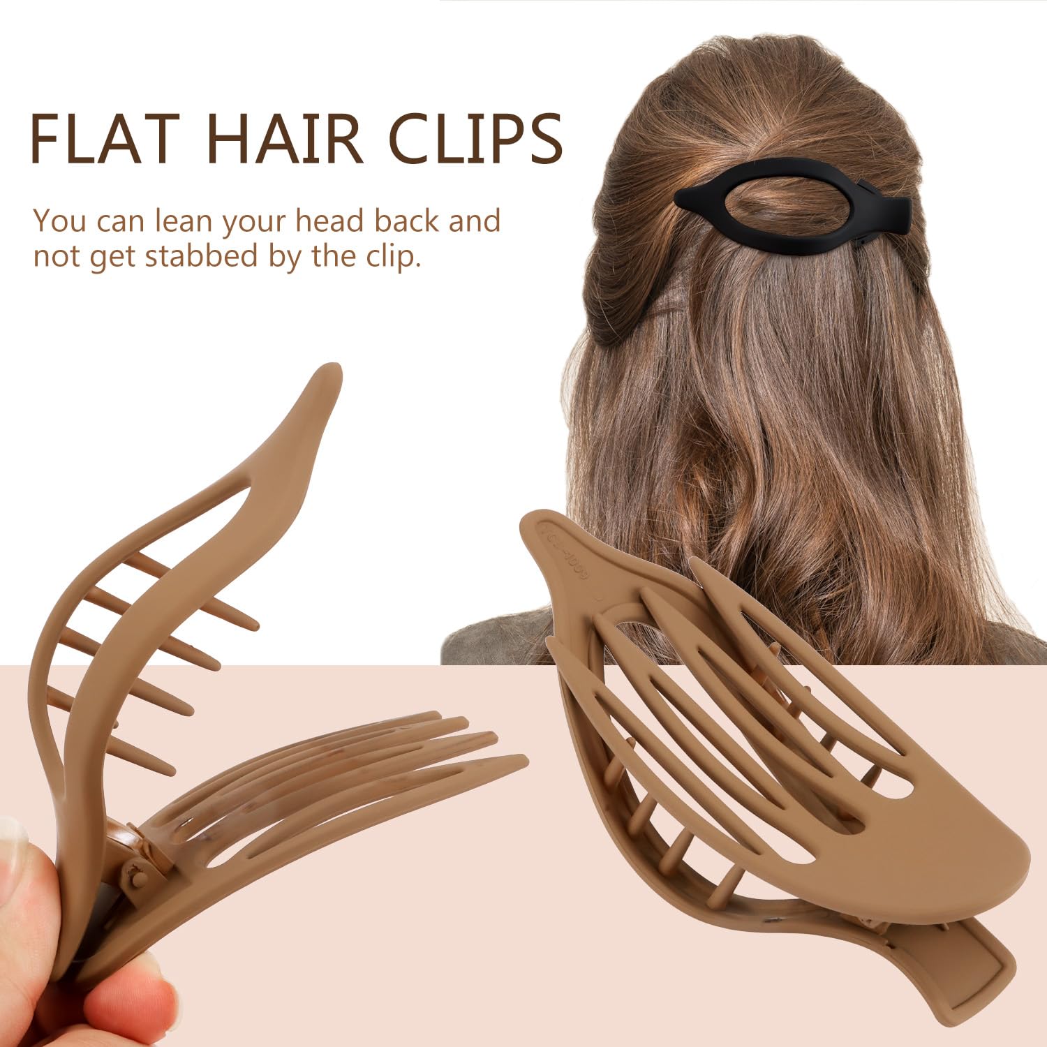 ATODEN flat hair clips all-hair-types grip straight, curly, and thick hair