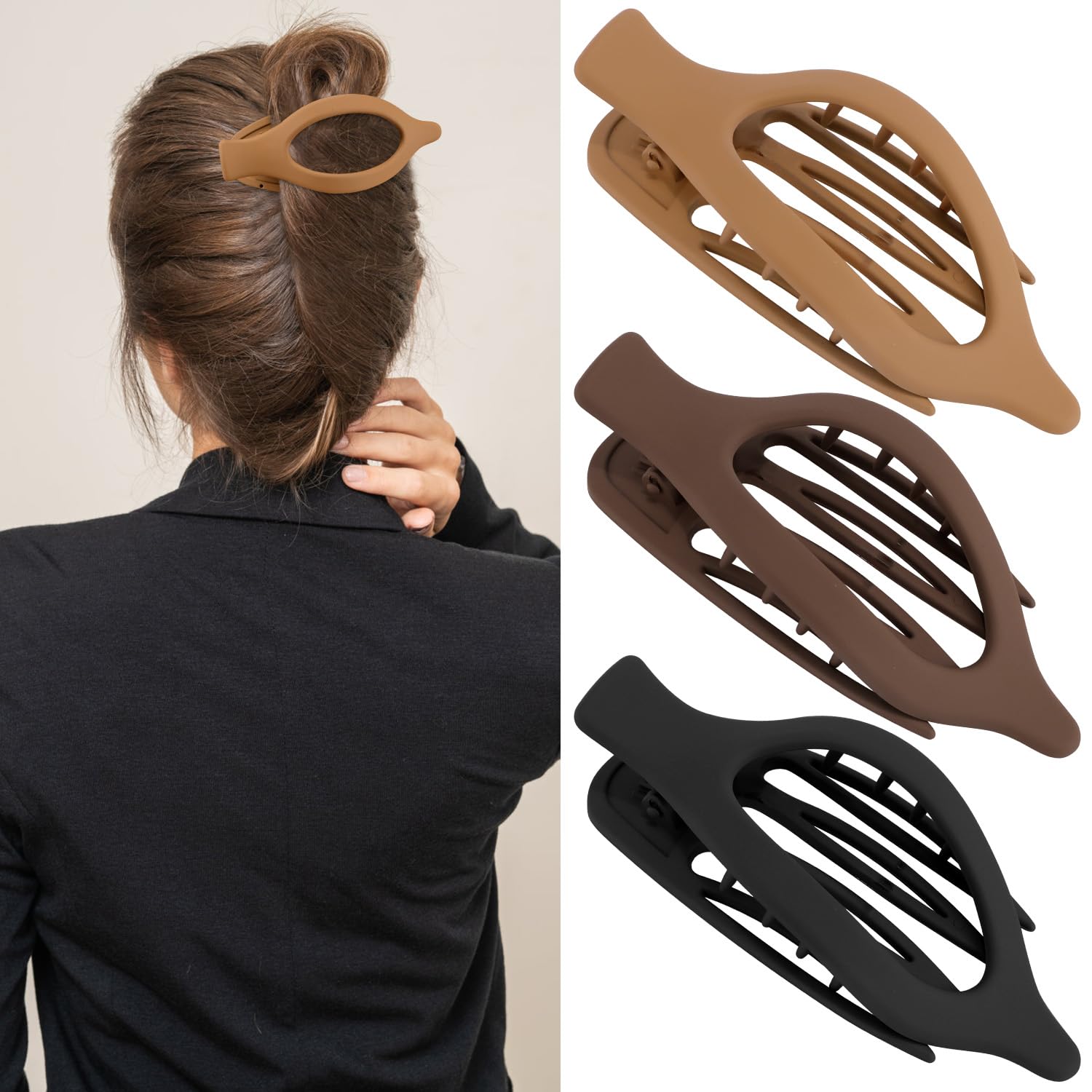 ATODEN flat hair clips easy-use for secure, snag-free hair with comfortable grip