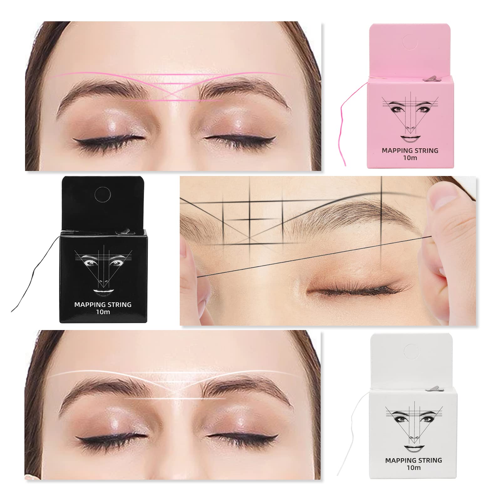 Atomus diseño de cejas con hilo fino para trazos exactos.