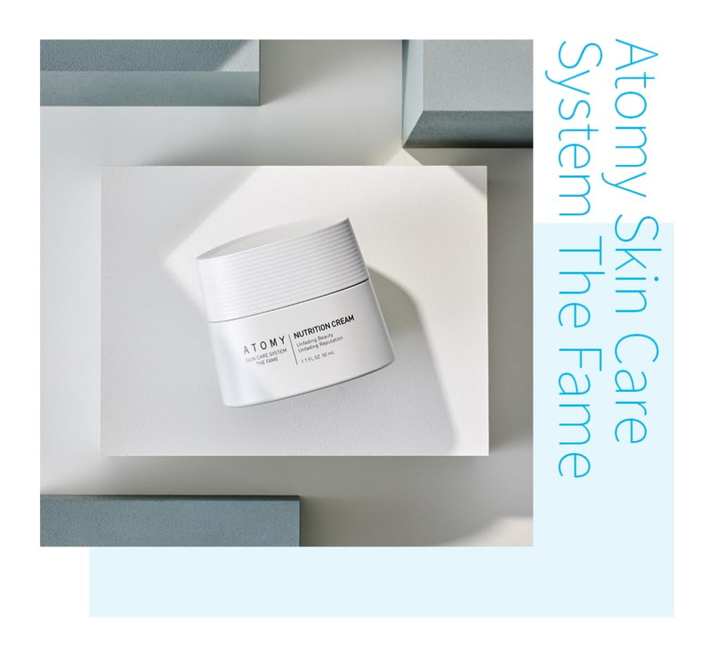 Atomy The Fame Crema Nutricional: ingredientes clave como Niacinamida mejoran la luminosidad.