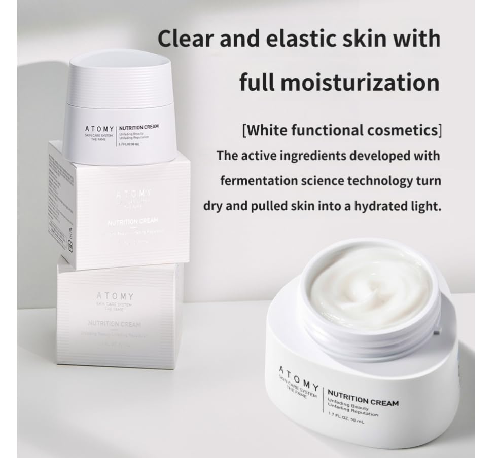 Atomy The Fame Crema Nutricional: textura ligera para absorción rápida y suave.