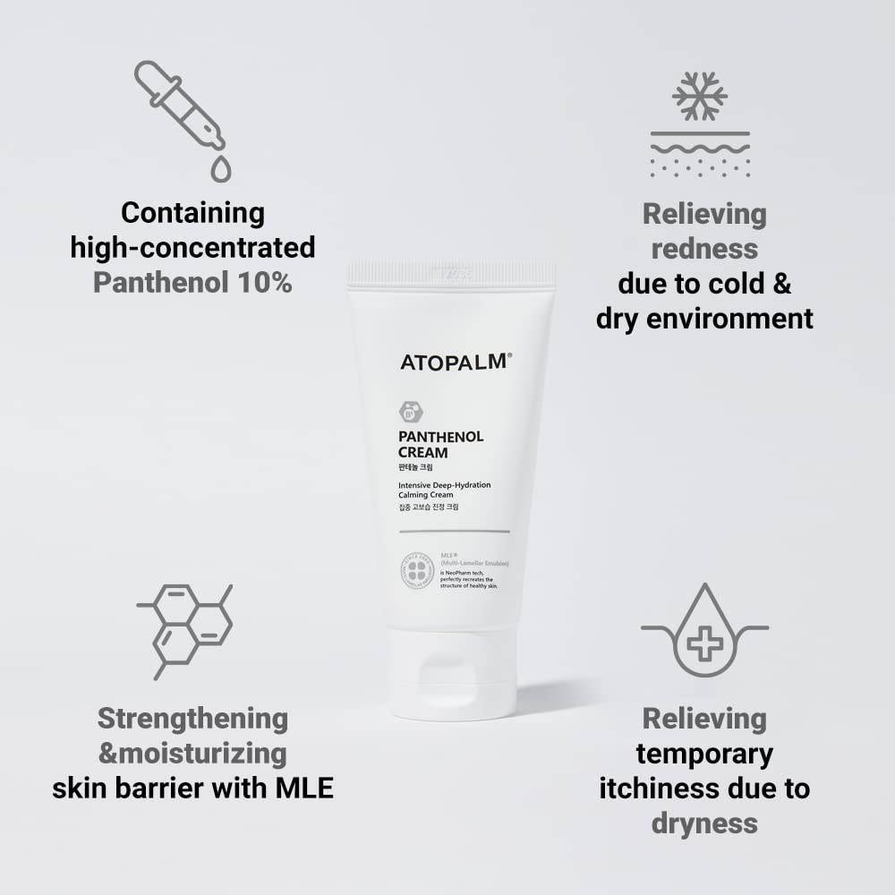 Gently applying ATOPALM Panthenol Cream for calm, hydrated skin