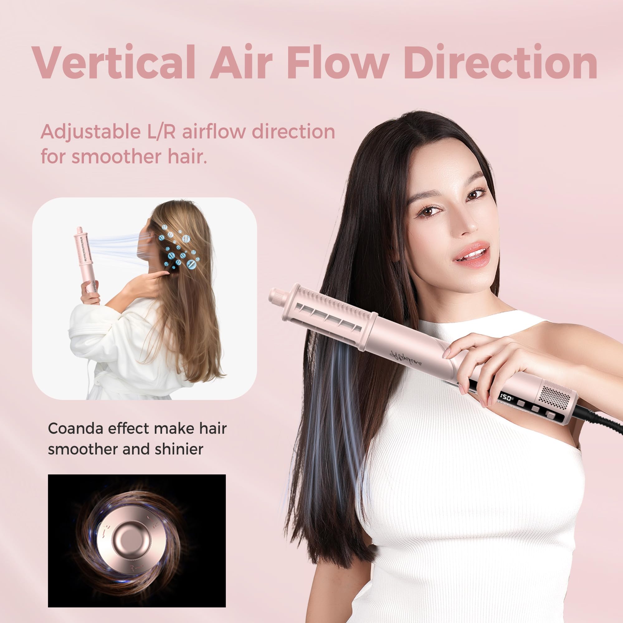 Atopskins 8-in-1 hair dryer brush in travel mode with foldable design