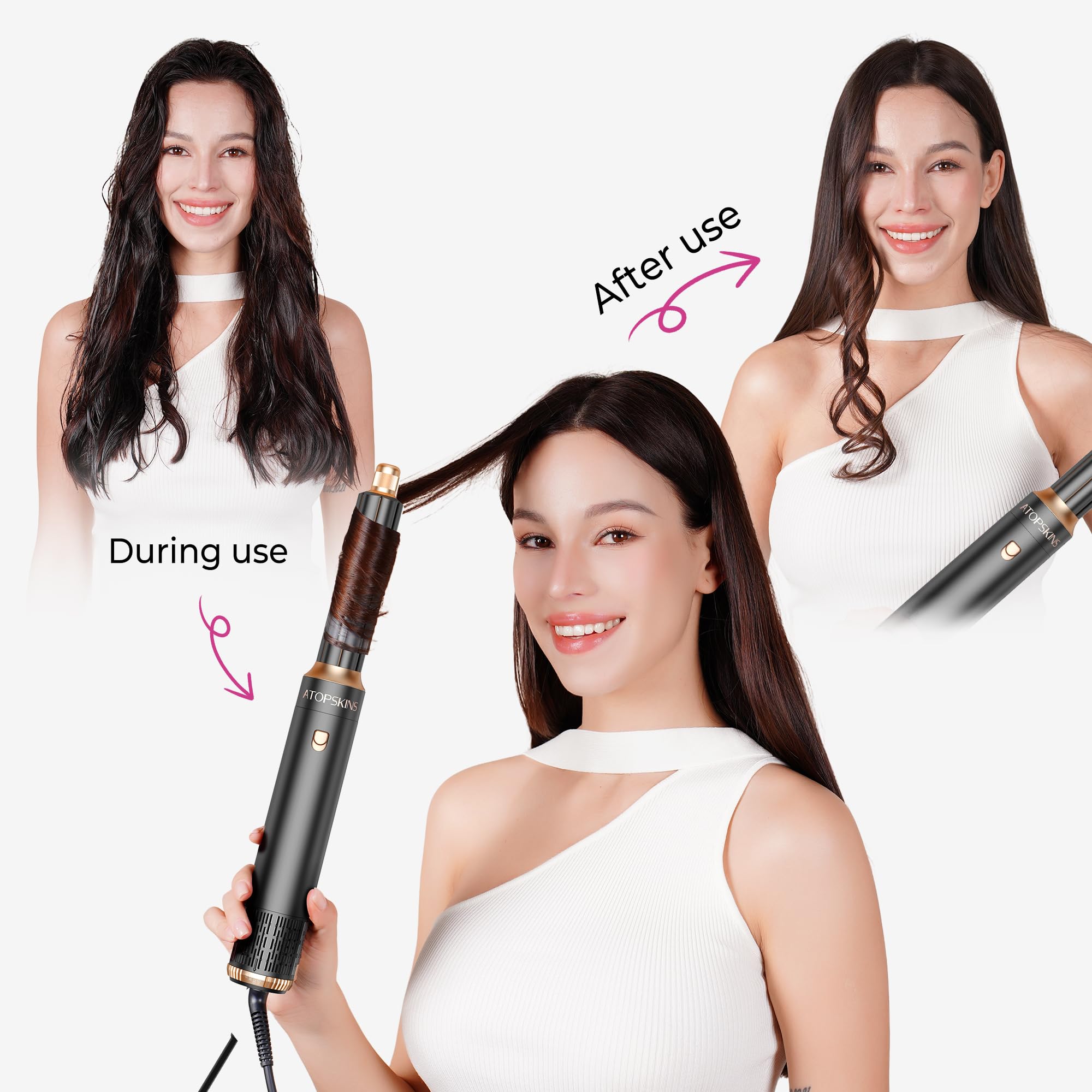 Atopskins root-volume brush action boosts lift at the roots.