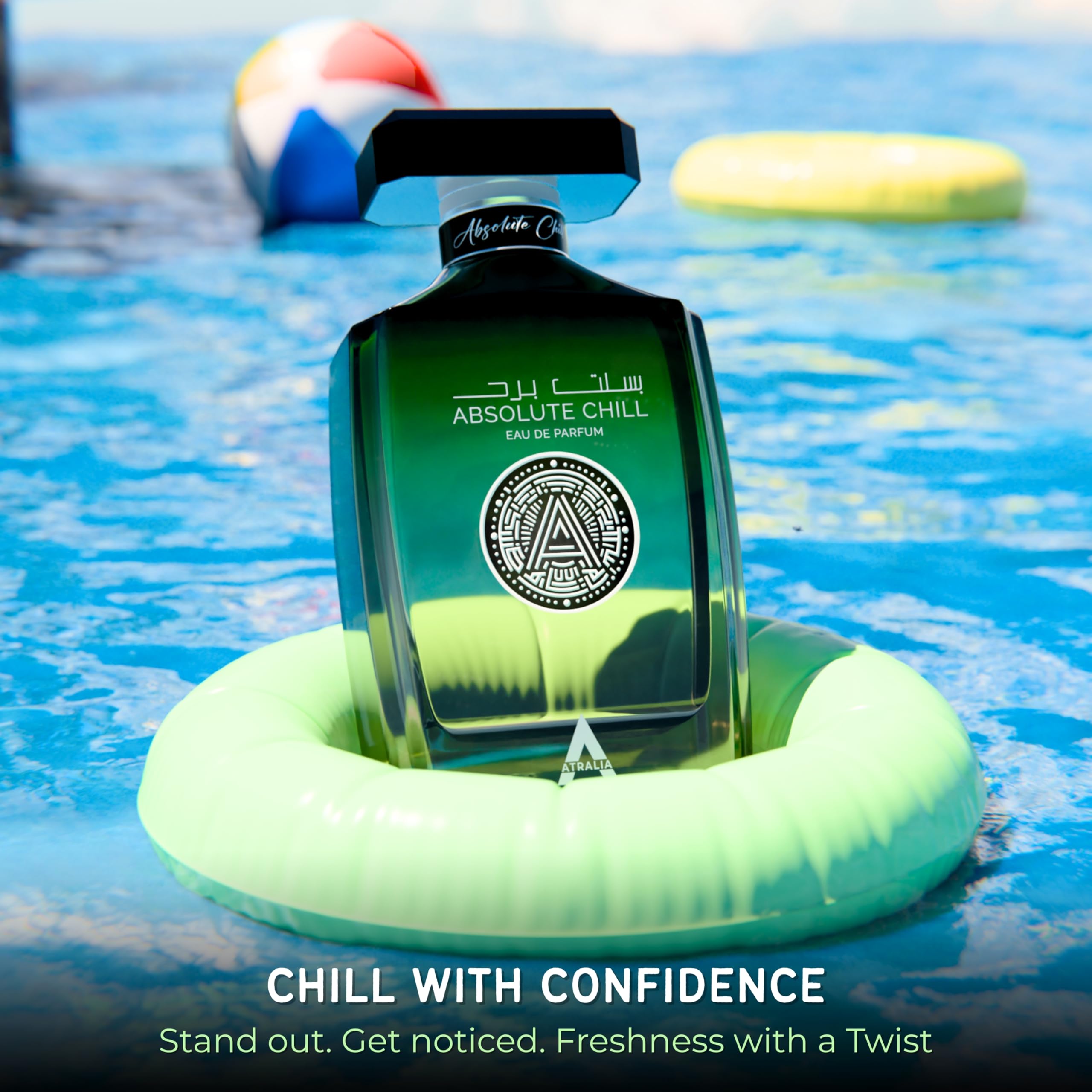 Atralia Absolute Chill basil and coriander with white tea leaves suggest herbaceous sophistication.