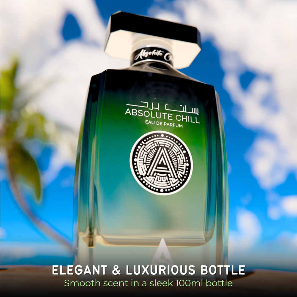 Atralia Absolute Chill green lemon and mint heart notes evoke refreshing, unisex elegance.