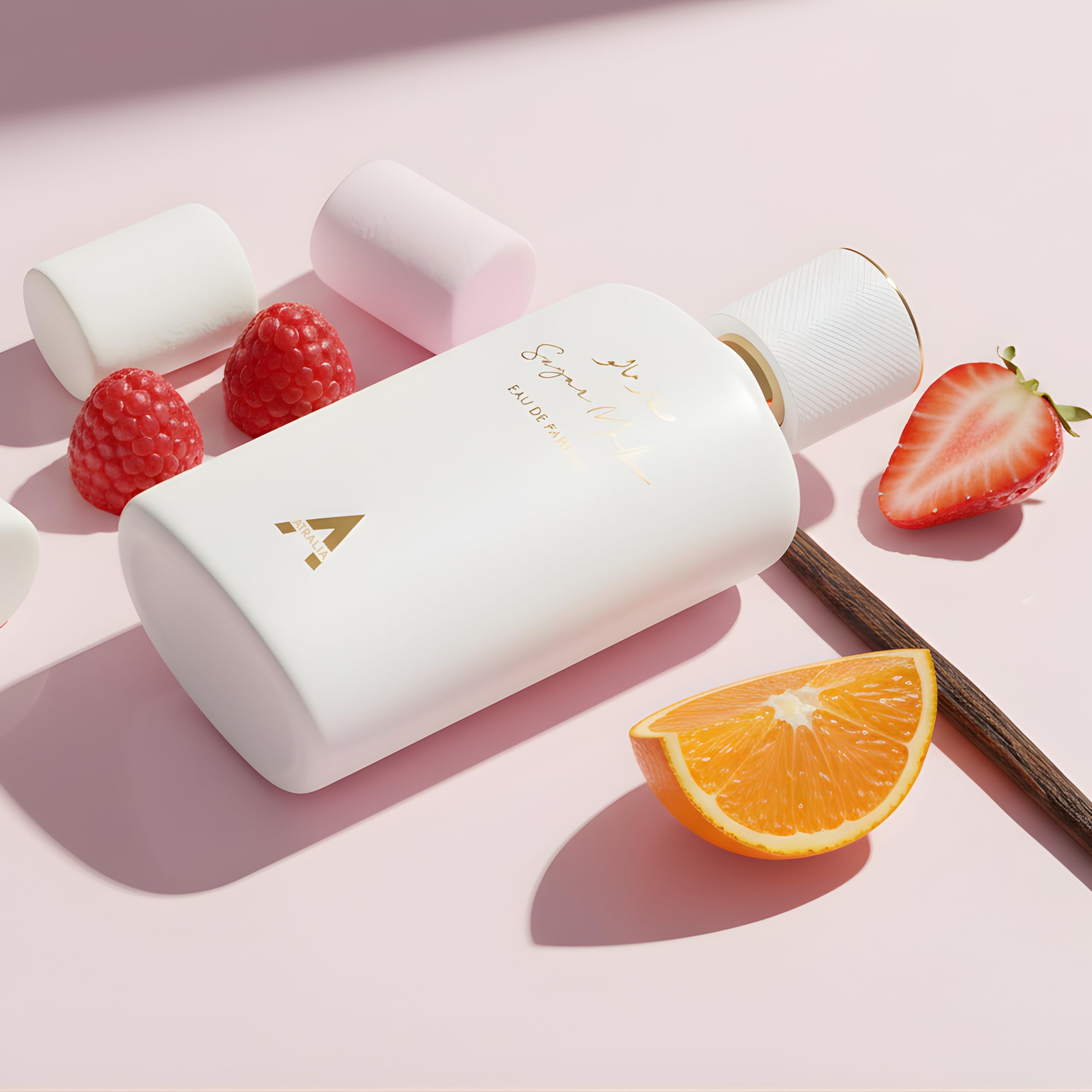 Atralia Sugar Mallow bottle side view emphasizes compact, portable size.