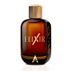 Atralia Elixir bottle closeup cap and label, premium finish for gifting.