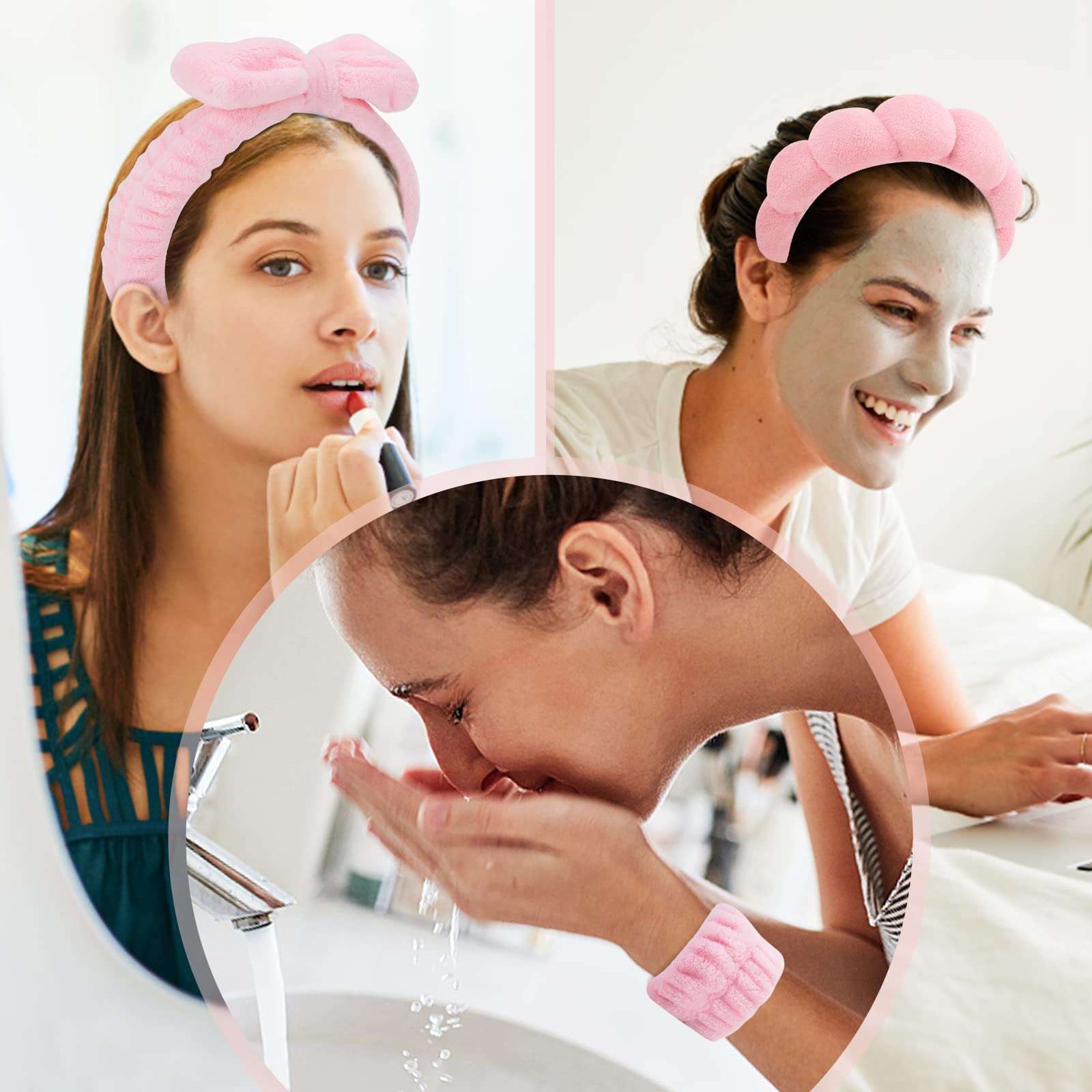 ATROCH spa headband for makeup holds hair back during application