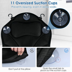 Atsuwell full body bath pillow 3D mesh surface stays cool and dries quickly.