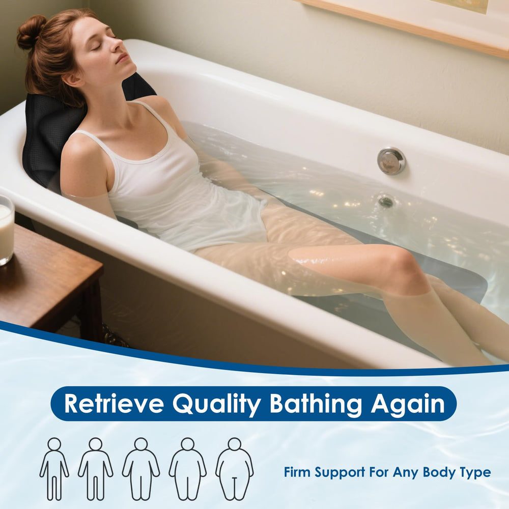 Atsuwell full body bath pillow universal fit suits most tubs.