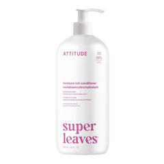 Acondicionador ATTITUDE en botella, ofrece hidratación intensa para cabello seco.