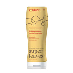 ATTITUDE acondicionador nutritivo para rizos con moringa, botella visible y ligera hidratación.