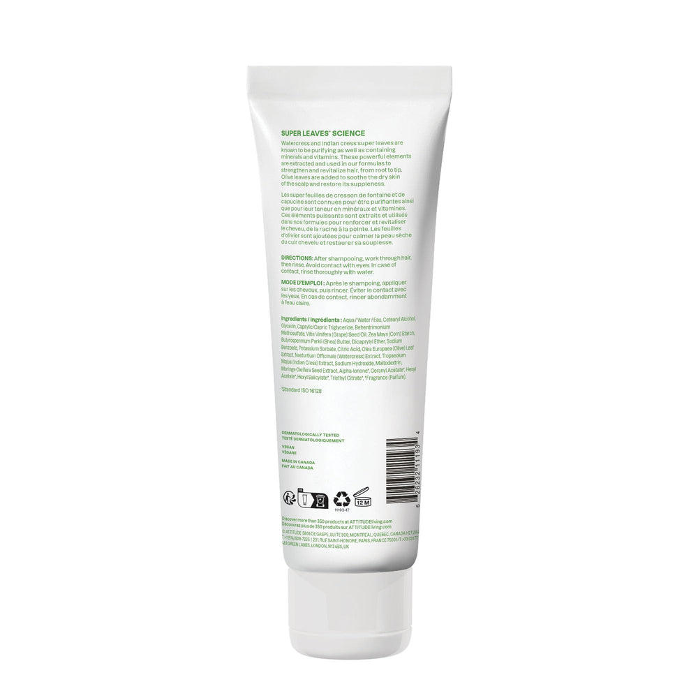 Acondicionador ATTITUDE potencia rutina capilar con aroma fresco.