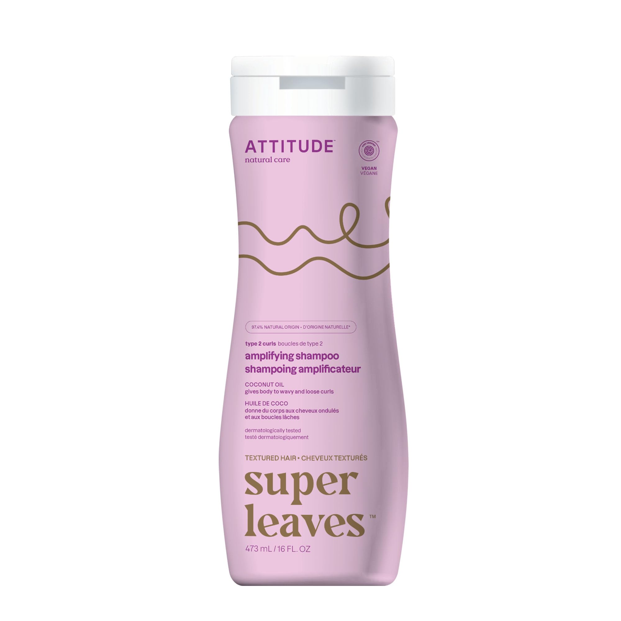 ATTITUDE Amplifying Shampoo, cabellos rizados con volumen natural para definición