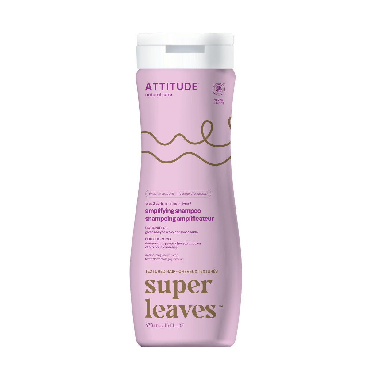 ATTITUDE Amplifying Shampoo, cabellos rizados con volumen natural para definición