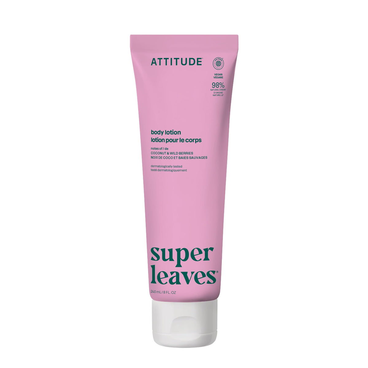 ATTITUDE Loción Corporal, botella aroma naranjo-eucalipto, hidratación ligera para piel seca