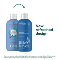 ATTITUDE Bubble Wash, burbujas esponjosas para lavado suave de la piel de niños.