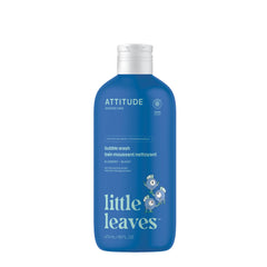 ATTITUDE Bubble Wash para niños con frambuesa en botella, piel suave.