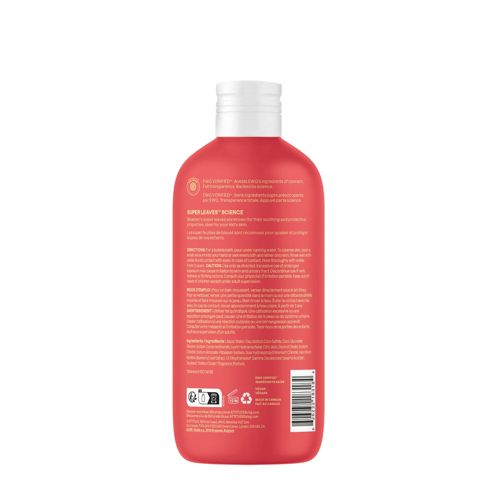 ATTITUDE Bubble Wash para Niños: verificado por EWG para tranquilidad diaria.