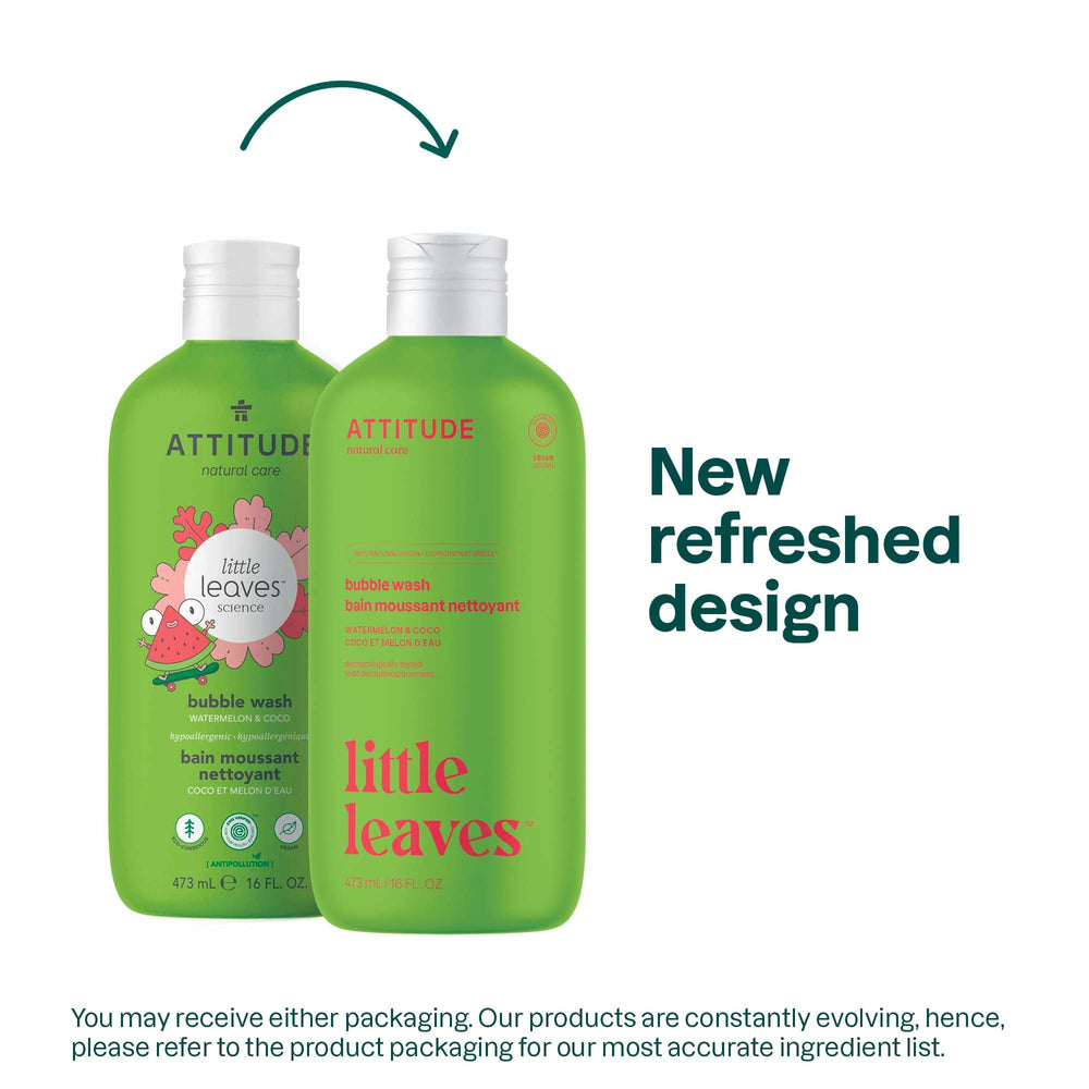Espuma cremosa Attitude para baño de niños, agradable y suave