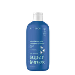ATTITUDE Champú y Gel para Niños: botella frontal para lavado suave.