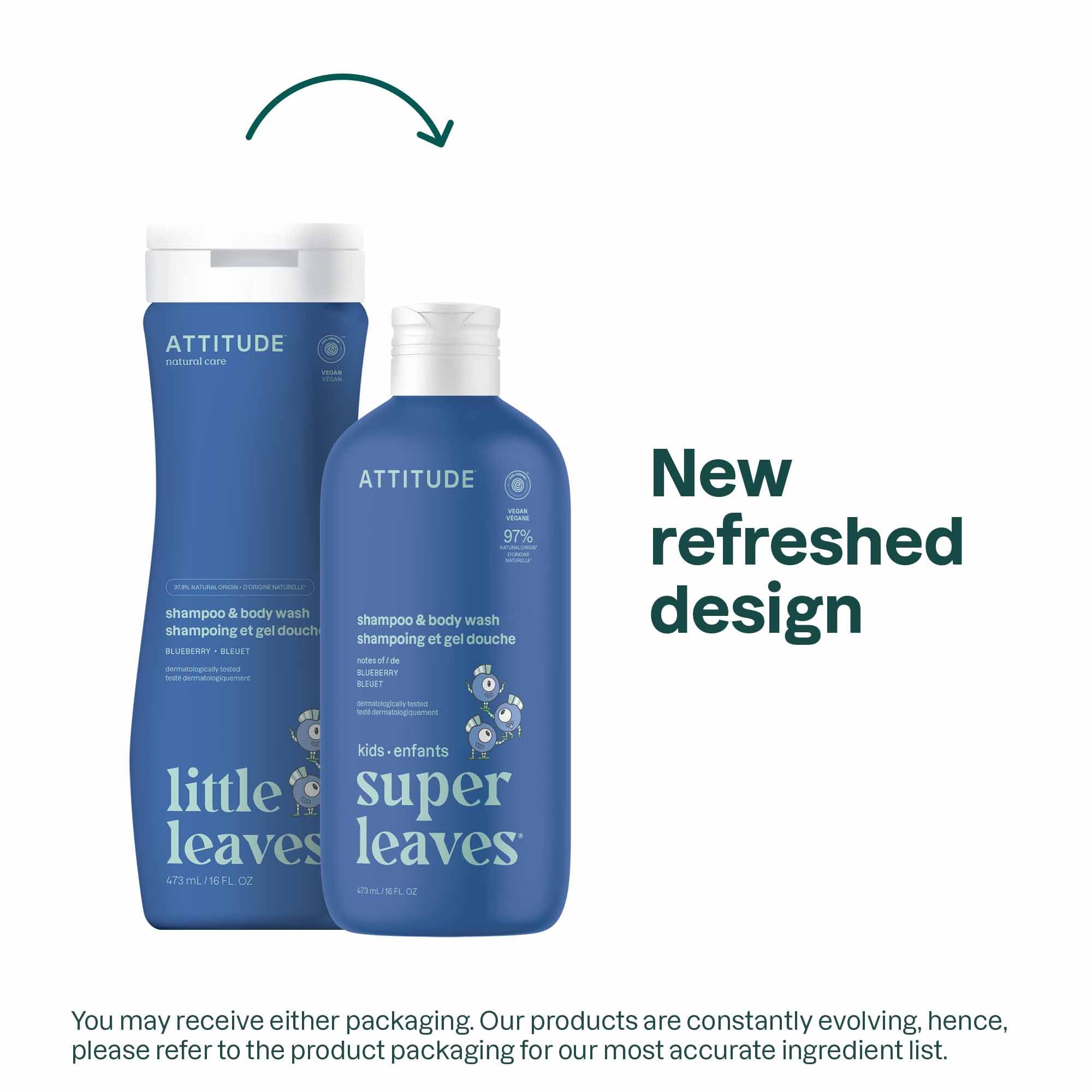 ATTITUDE Champú y Gel para Niños: espuma cremosa para piel sensible.