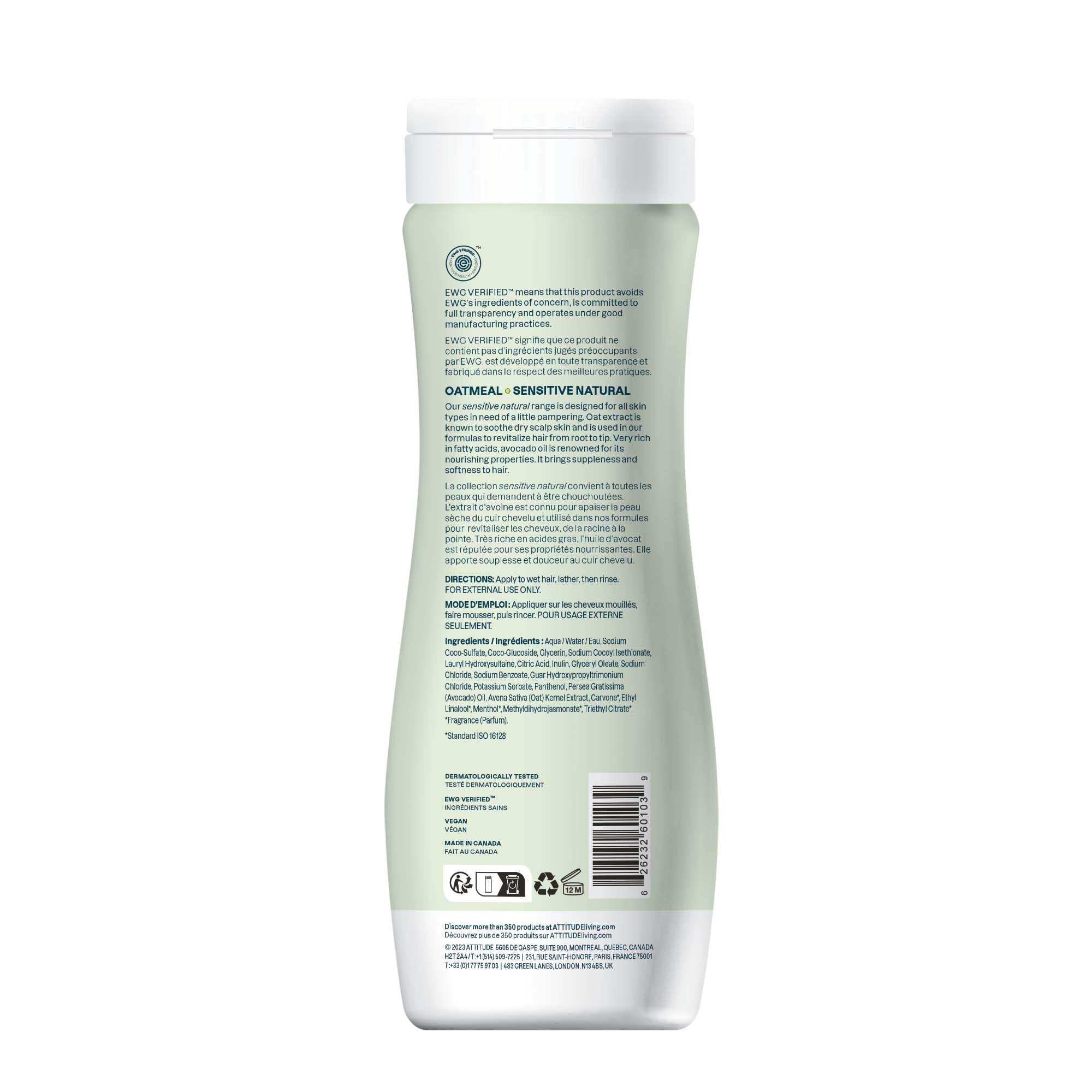 ATTITUDE Champú vegano cuida el cabello sin químicos agresivos.