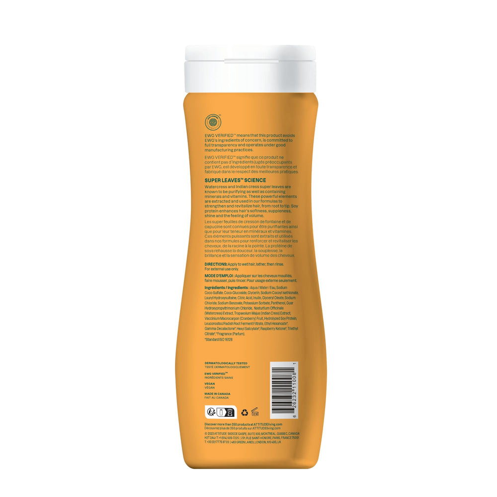 ATTITUDE champú volumen-brillo: combinación ideal con acondicionador para un ritual completo.