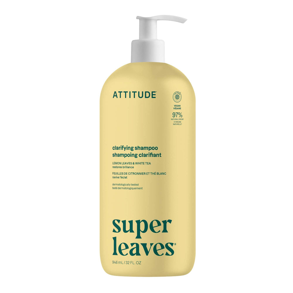 ATTITUDE Clarifying Shampoo lemon leaves refreshes oily hair with a light, clean feel.