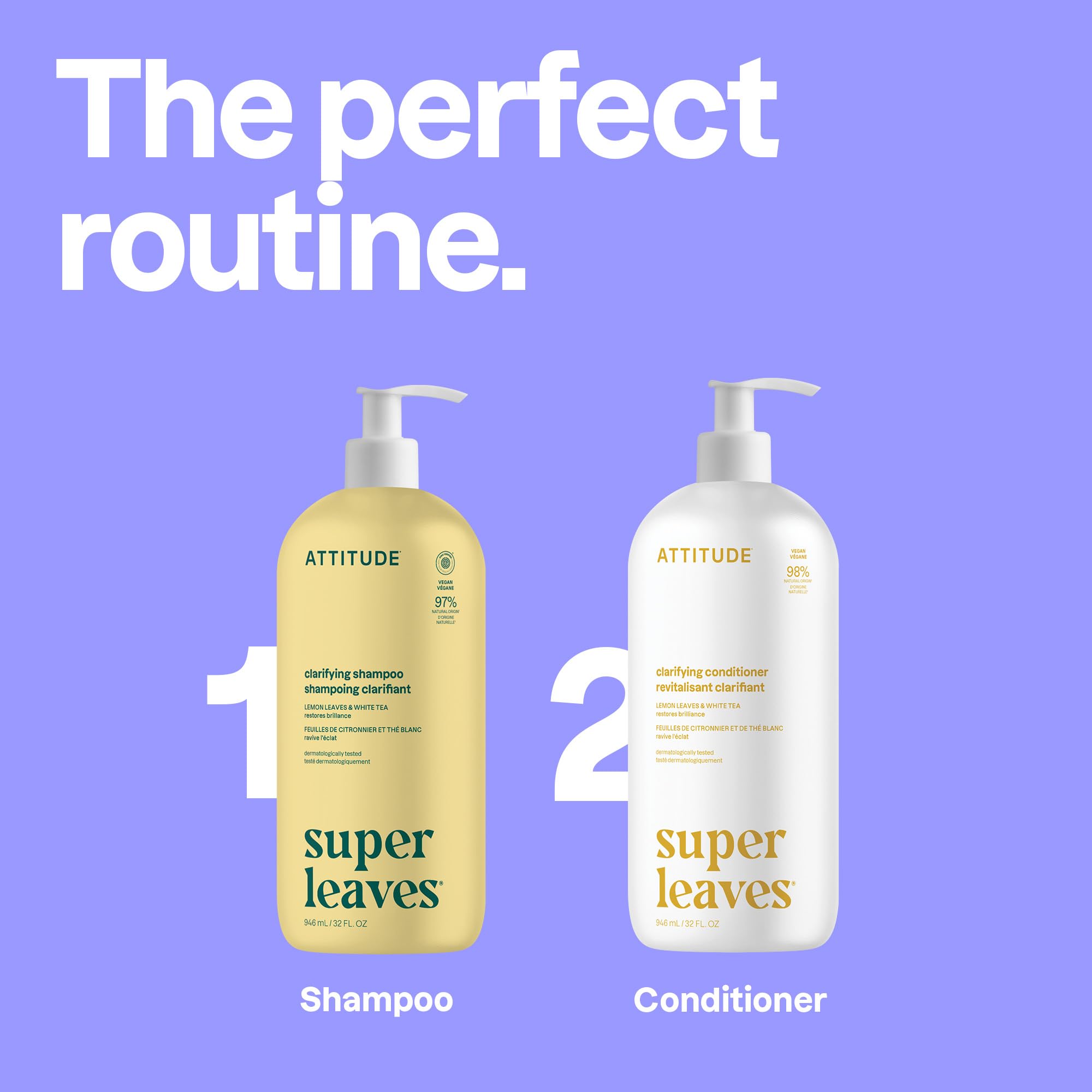 ATTITUDE Clarifying Shampoo pump dispenser demonstrates simple, mess-free application.