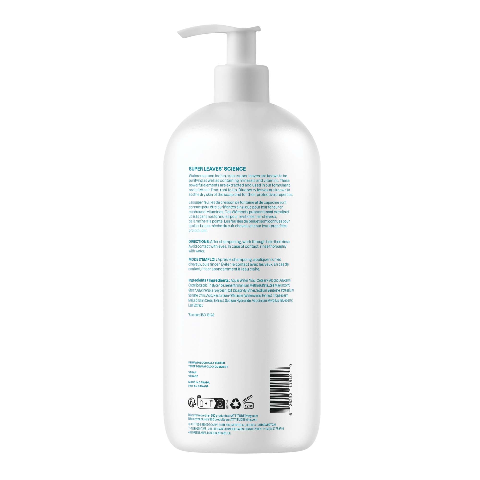 ATTITUDE Acondicionador Extra Suave, rutina diaria para hombres y mujeres.