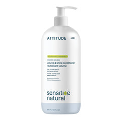 Acondicionador ATTITUDE aporta volumen y brillo para cabello fino y sensible.