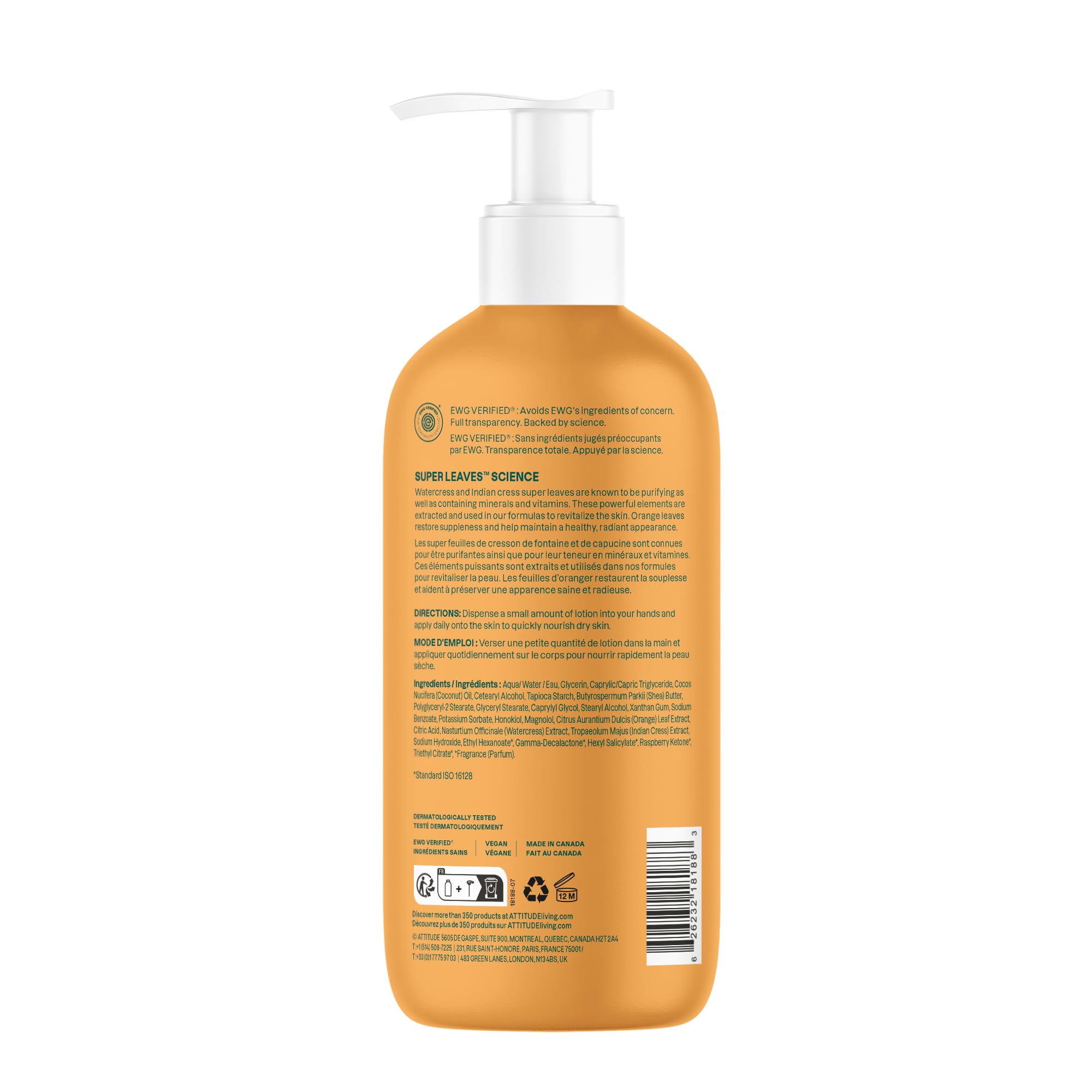 Prueba diaria con ATTITUDE Crema Corporal, piel nutrida y suave.