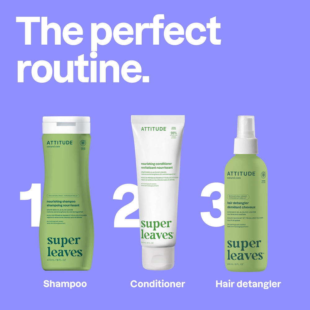 ATTITUDE Desenredante spray, ingredientes naturales, fórmula suave para uso diario.