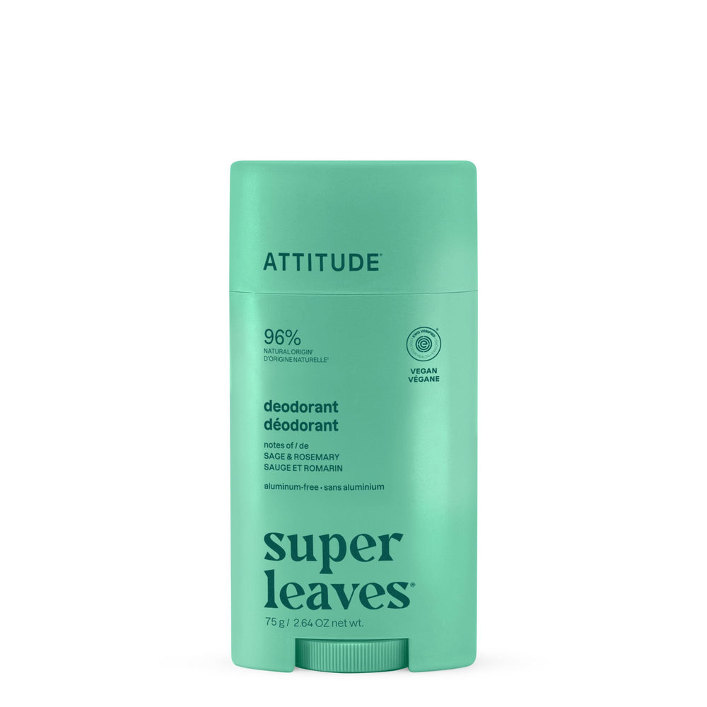 ATTITUDE desodorante sin aluminio con aplicador de giro y deslizamiento para uso diario.
