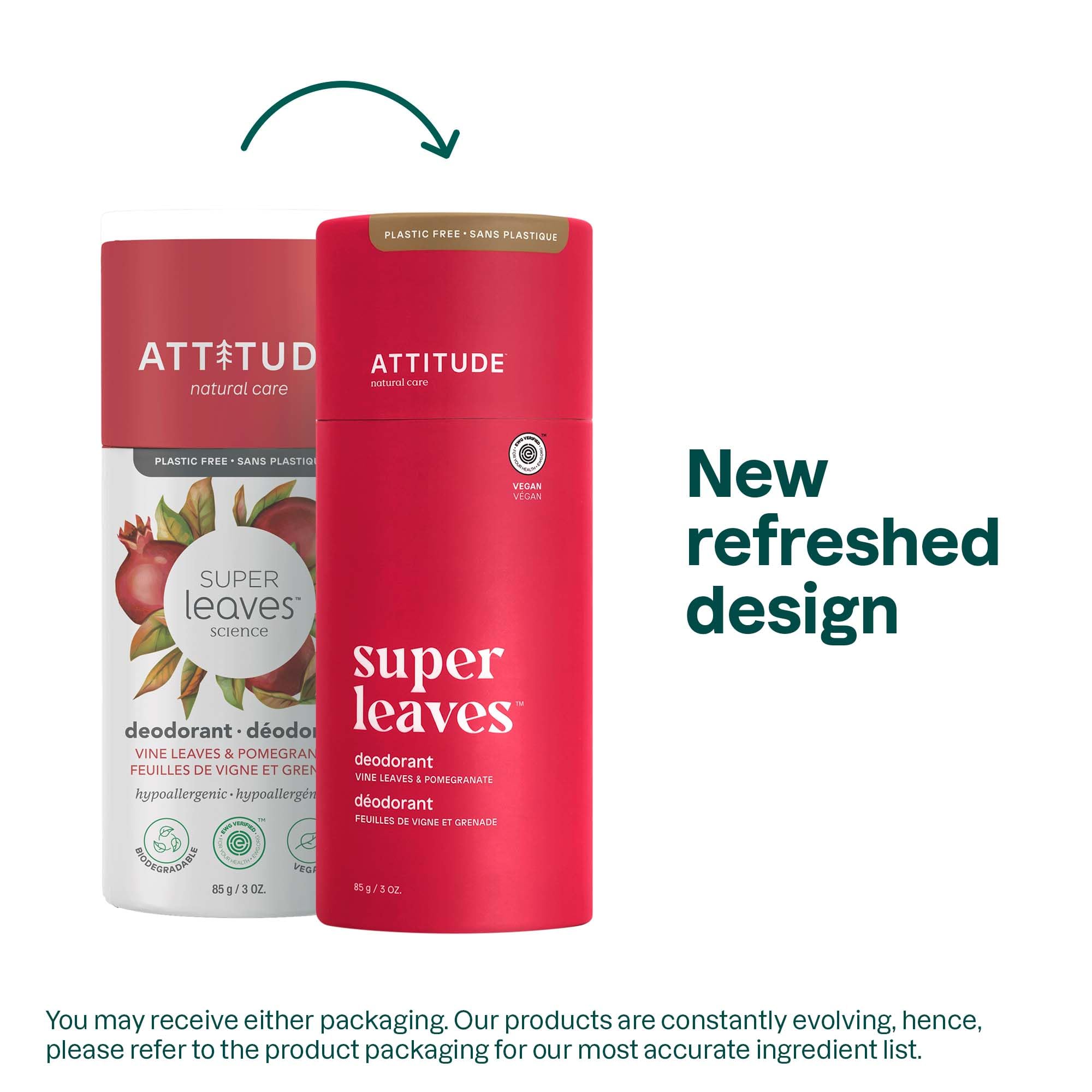 ATTITUDE desodorante sin plástico, ingredientes naturales para frescura sostenible