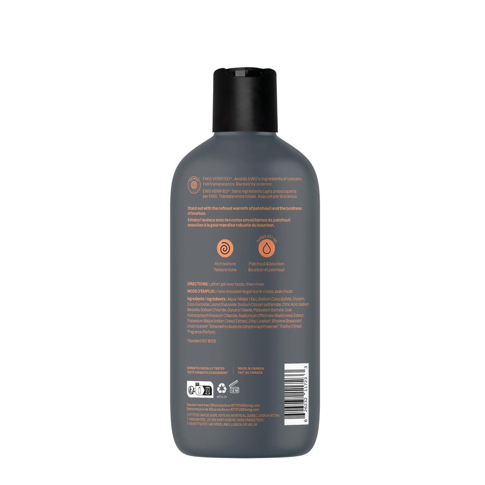 ATTITUDE gel de ducha, aplicación fácil en manos para limpieza diaria.