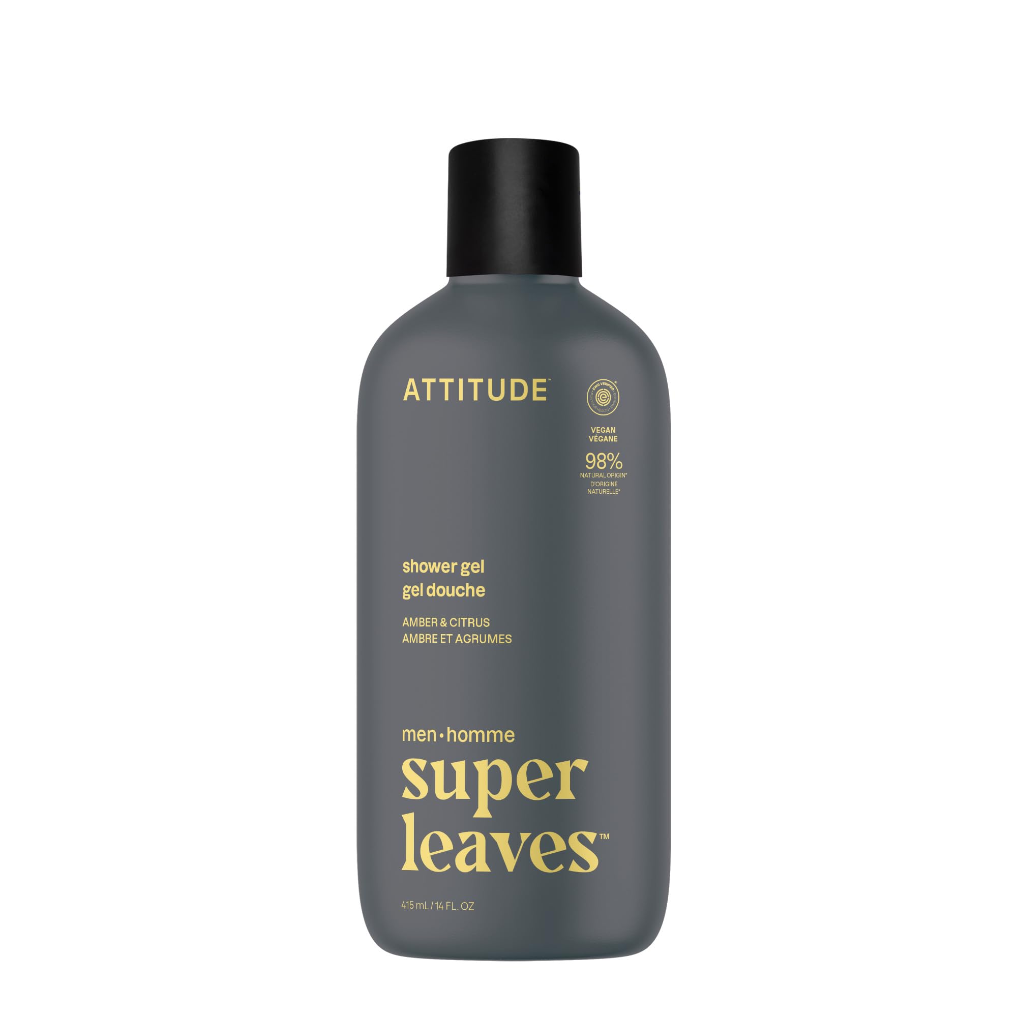 ATTITUDE gel de ducha para hombre, embotellado elegante, despierta los sentidos.