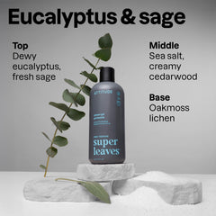 ATTITUDE gel de ducha hombres fragancia eucalipto y salvia, aroma revitalizante.