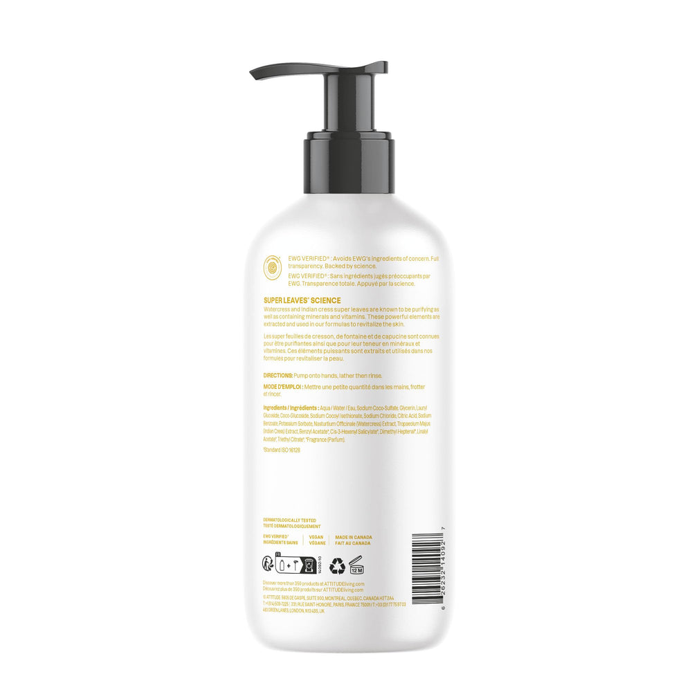 Gentle cleansing with glycerin helps hands stay hydrated.