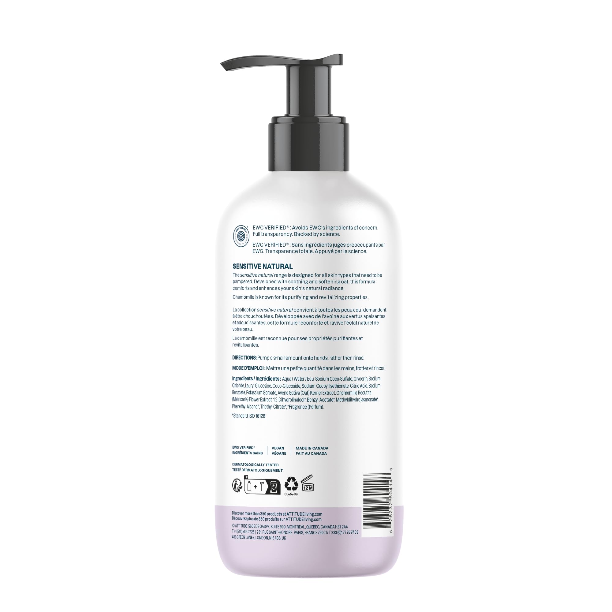 ATTITUDE recyclable HDPE bottle supports eco-conscious disposal.