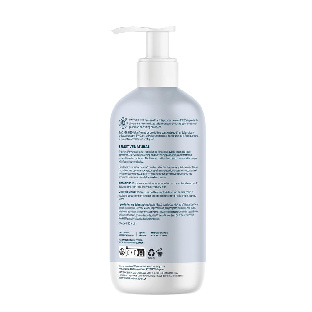 Ingredientes 98% de origen natural en ATTITUDE, cuidado delicado.