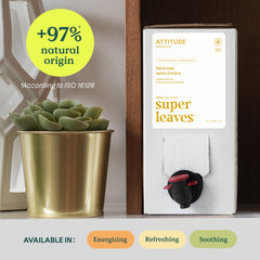 ATTITUDE liquid hand soap Lemon Leaves EWG-verified badge signals safety.